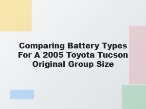 Comparing Battery Types for the Tucson Original Group Size