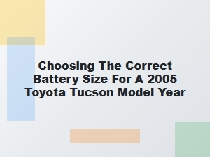 Selecting the Right Battery Size for a Toyota Tucson