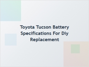 Replacing the Toyota Tucson Battery Yourself