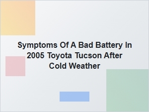 Cold Weather Battery Troubles in a Toyota Tucson